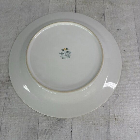 Vintage Julie Pople Avon COUNTRY FRUIT COLLECTION Porcelain Dinner Plate Set 2 - Picture 5 of 16